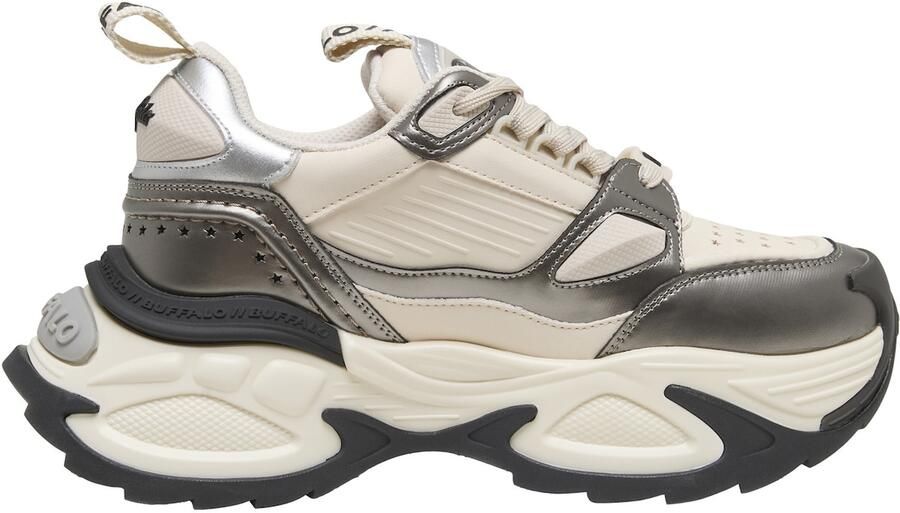 BUFFALO Sneakers laag 'Drive' crème donkerbeige zilver - Foto 4