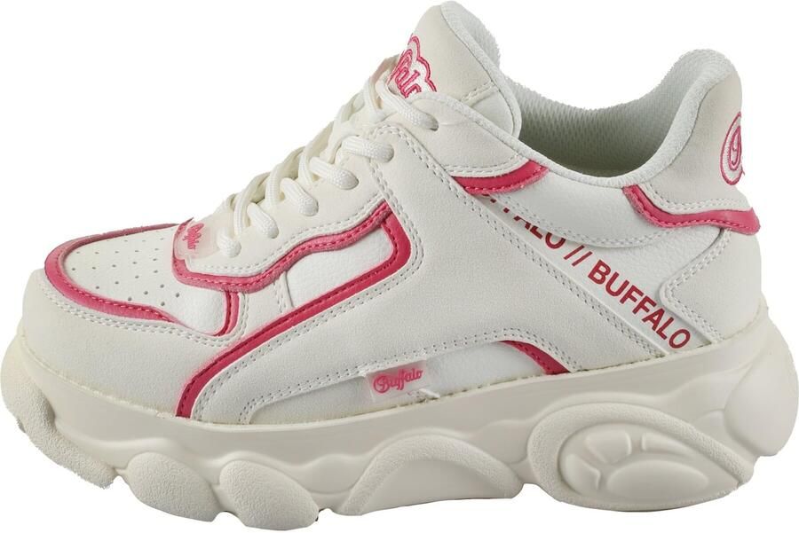 BUFFALO Sneakers laag 'ECHO' framboos wit