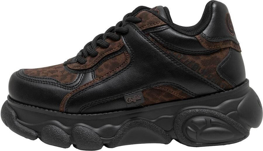 BUFFALO Sneakers laag 'Echo' mokka zwart
