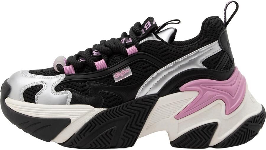 BUFFALO Sneakers laag 'FION ONE' zwart zilver