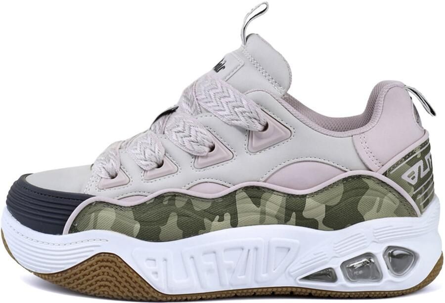 BUFFALO Sneakers laag 'Hero' grijs olijfgroen lichtlila zwart - Foto 4