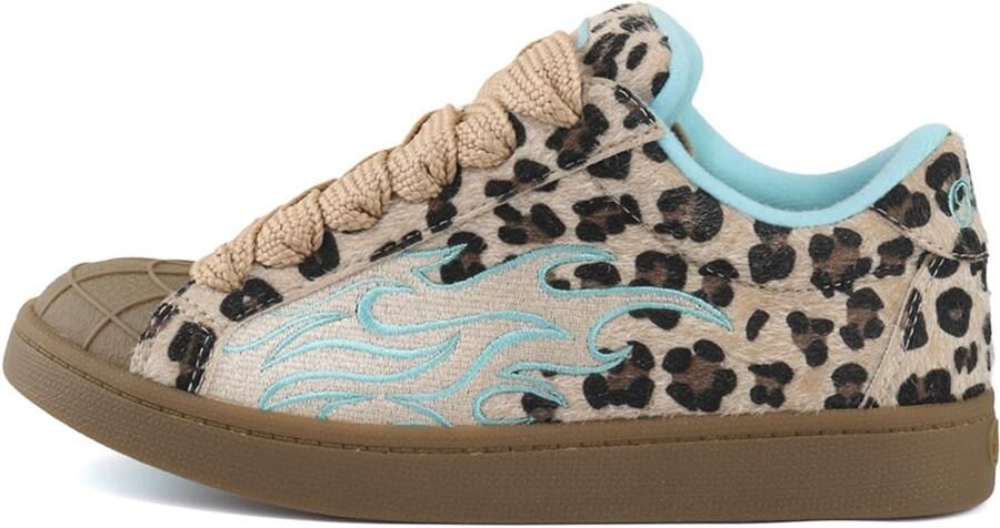 BUFFALO Sneakers laag 'Liberty' beige lichtblauw bruin zwart