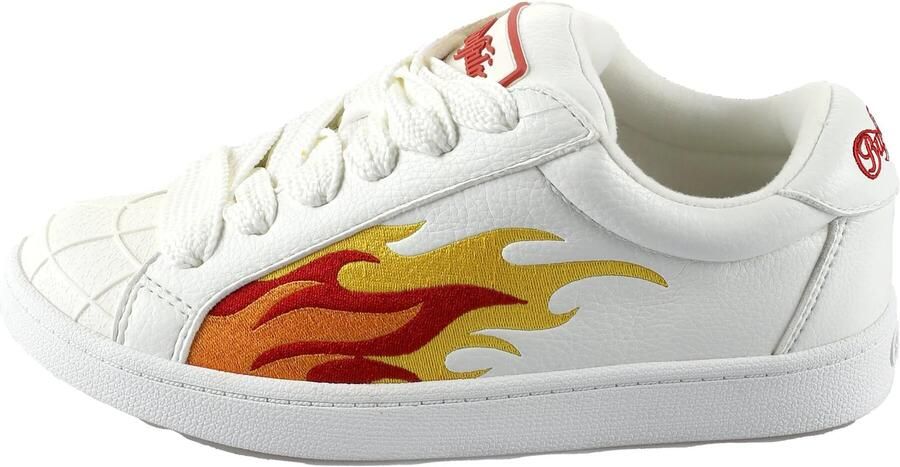 BUFFALO Sneakers laag 'LIBERTY' geel oranje vuurrood wit