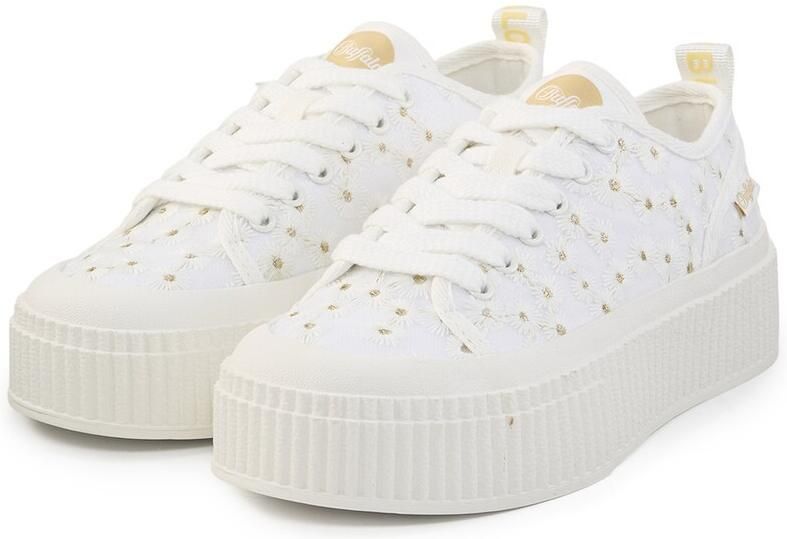 Buffalo Sneakers met stitchings model 'MADISON LOW BLOOM' - Foto 4