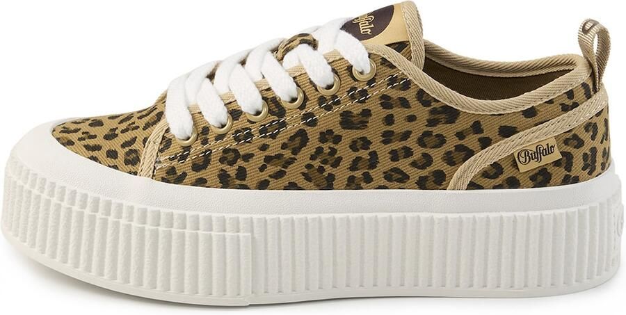 BUFFALO Sneakers laag 'Madison' brokaat olijfgroen zwart