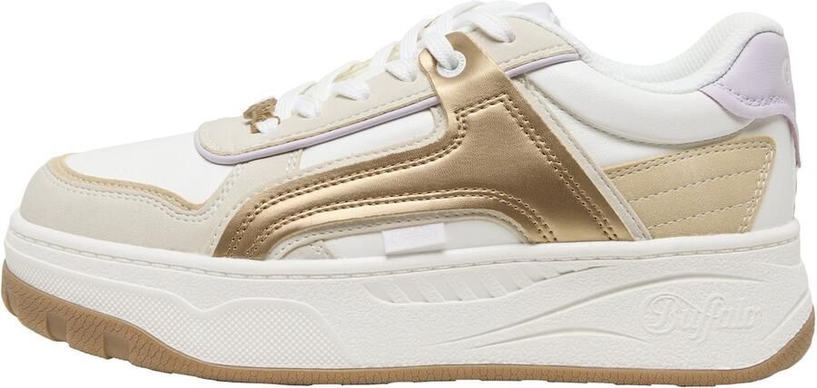 BUFFALO Sneakers laag 'Milano' crème koper sering wit