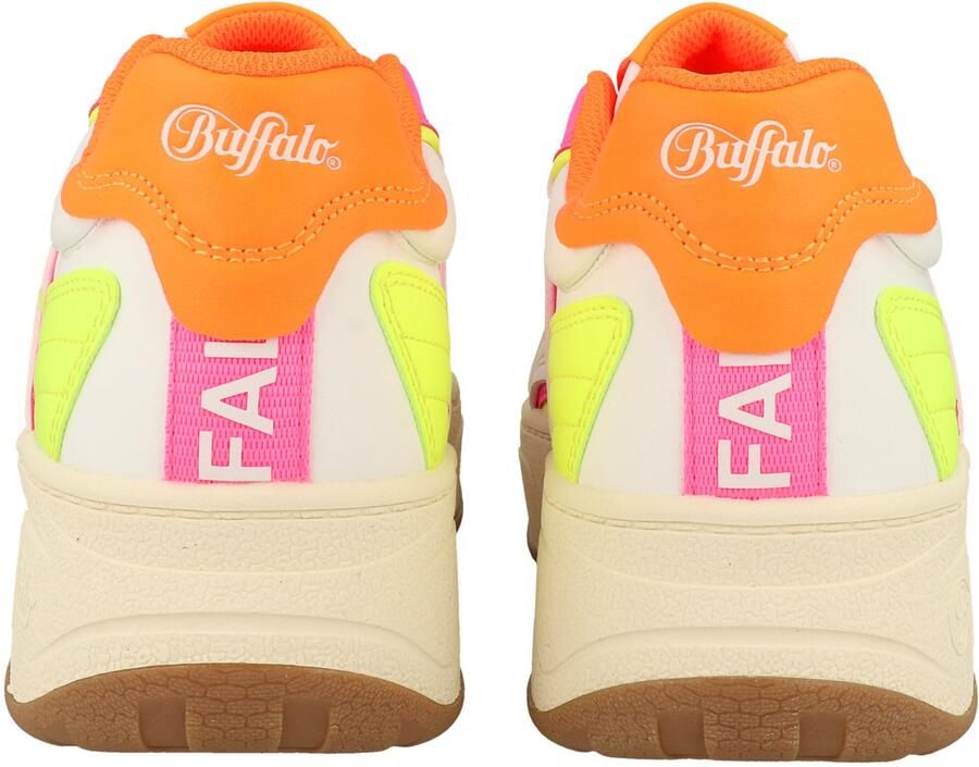 BUFFALO Sneakers laag 'Milano' neongroen oranje pink offwhite - Foto 3