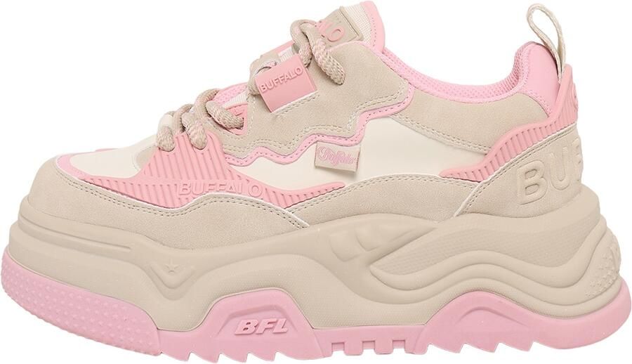 BUFFALO Sneakers laag 'ORBIT' crème lichtbeige rosa