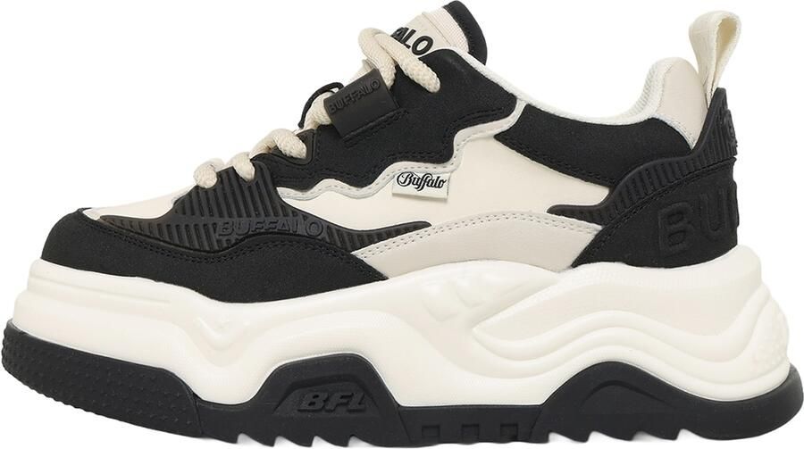 BUFFALO Sneakers laag 'ORBIT' crème zwart