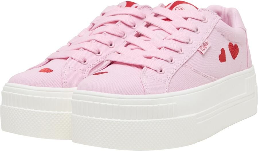 BUFFALO Sneakers laag 'Paired Heart' lichtroze bloedrood - Foto 3