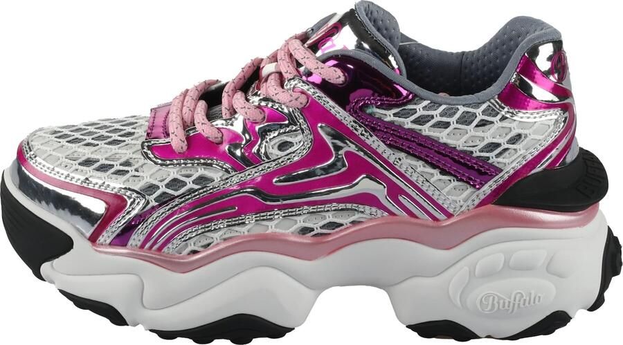BUFFALO Sneakers laag pink zwart wit