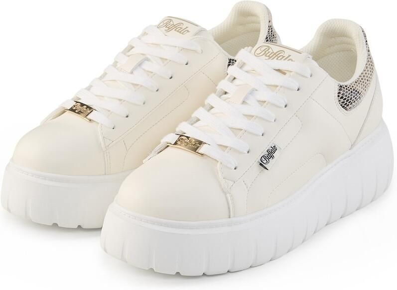 BUFFALO Sneakers laag 'Queen One' donkerbruin natuurwit - Foto 4