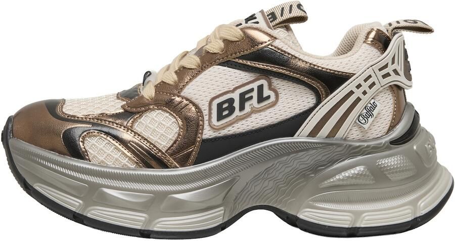 BUFFALO Sneakers laag 'Ridr' crème brons zwart