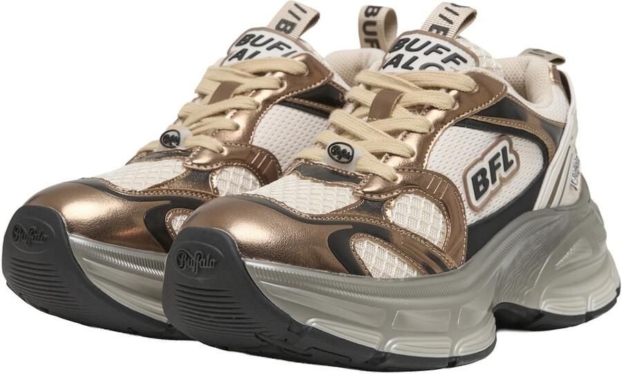 BUFFALO Sneakers laag 'Ridr' crème brons zwart - Foto 3
