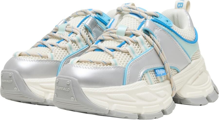 BUFFALO Sneakers laag 'Saturn' crème lichtblauw zilver - Foto 3