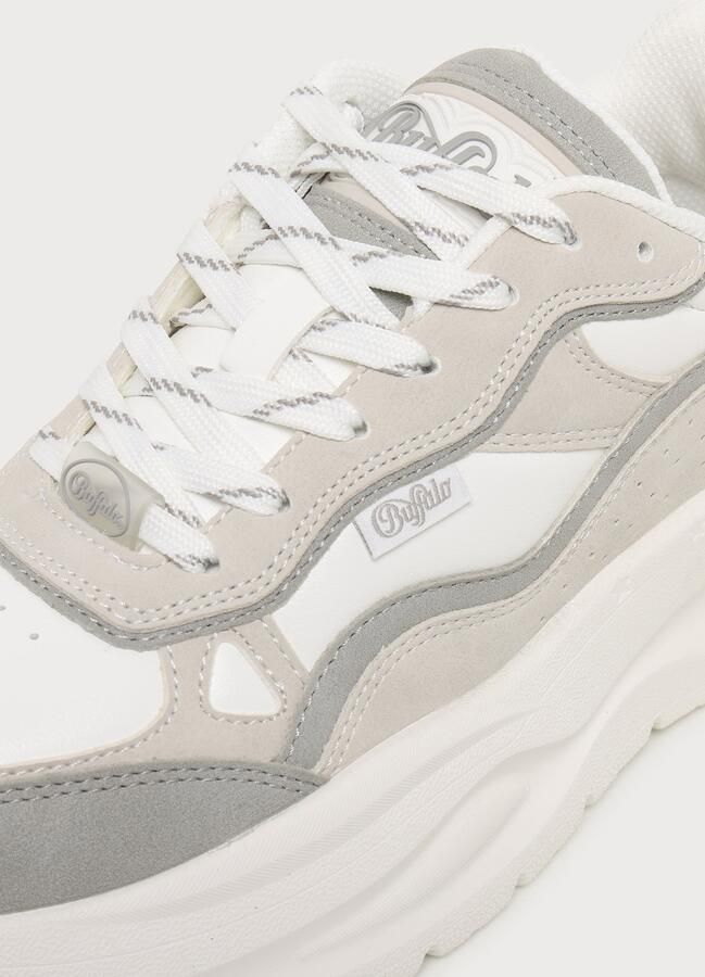 BUFFALO Sneakers laag 'Sprint' grijs taupe wit - Foto 3