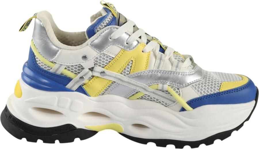 BUFFALO Sneakers laag 'Triplet' blauw geel zilver wit - Foto 5