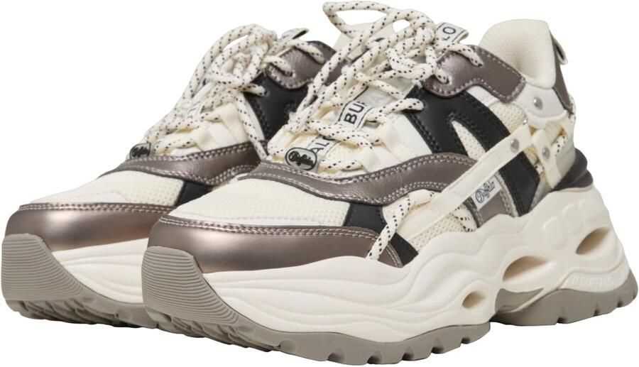 BUFFALO Sneakers laag 'Triplet Hollow' crème brons zwart - Foto 3