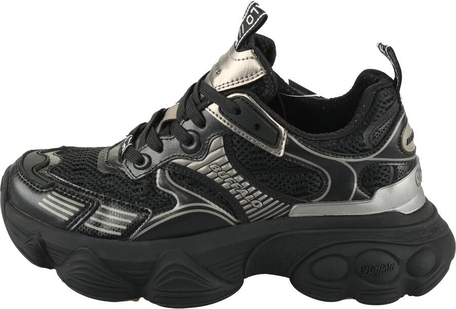 BUFFALO Sneakers laag 'Truck' zwart zilver