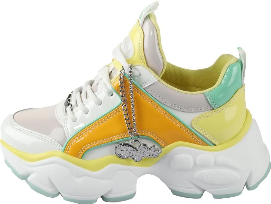 BUFFALO Sneakers laag turquoise geel oranje wit