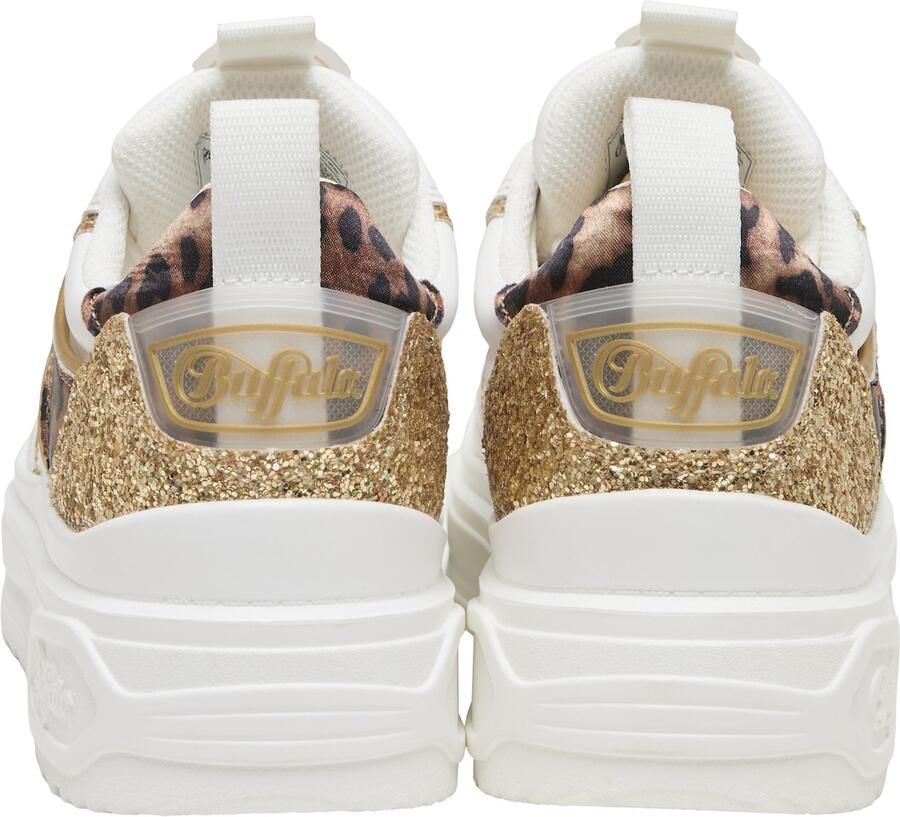 BUFFALO Sneakers laag 'Vectra' donkerbruin goud zwart offwhite - Foto 2