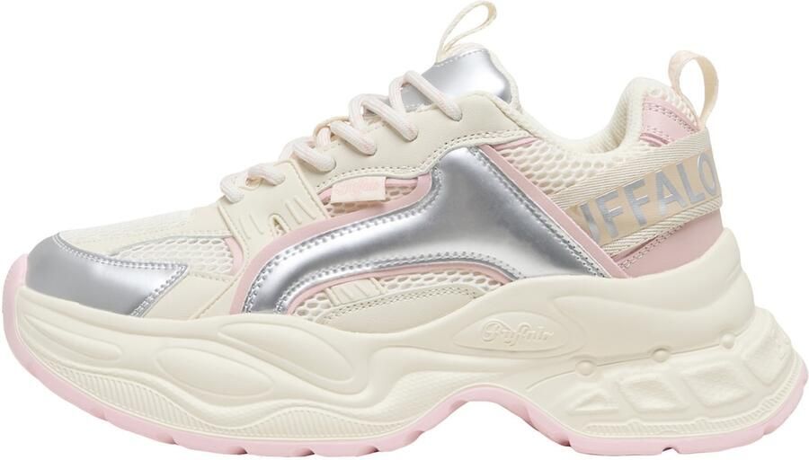 BUFFALO Sneakers laag 'Yuno' rosa zilver wit