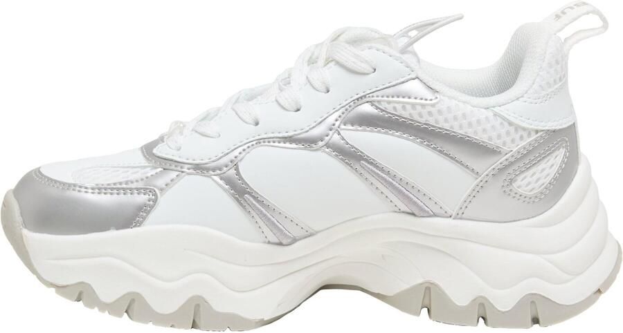 BUFFALO Sneakers laag zilver wit - Foto 4