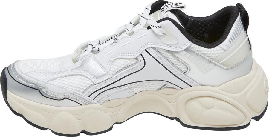 BUFFALO Sneakers laag zilvergrijs zwart wit - Foto 4