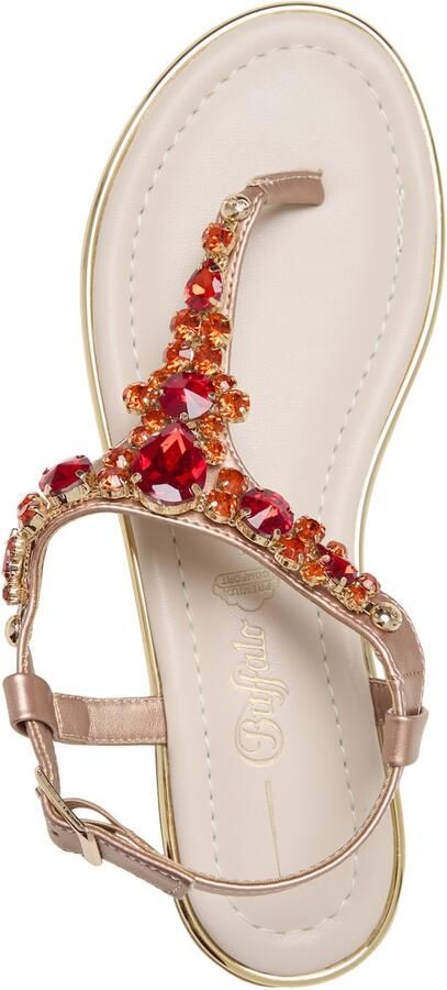 BUFFALO Teenslipper 'Kira Ice' crème rood - Foto 3