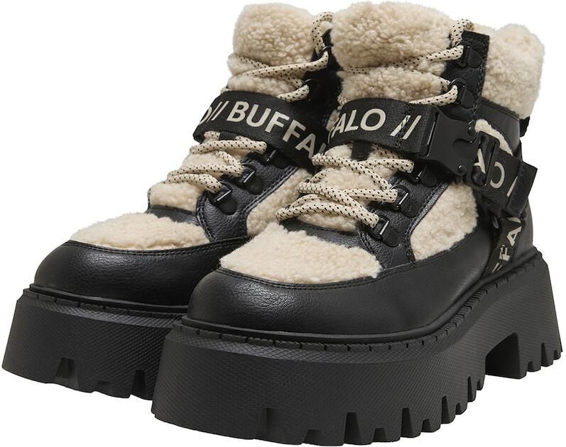 BUFFALO Veterlaarsjes 'ASPEN' beige zwart - Foto 2