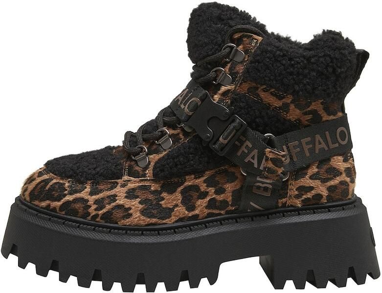 BUFFALO Veterlaarsjes 'Aspen' bruin lichtbruin zwart