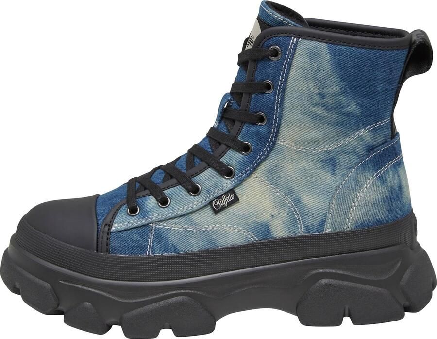 BUFFALO Veterlaarsjes 'Cade' blauw blauw denim lichtblauw zwart