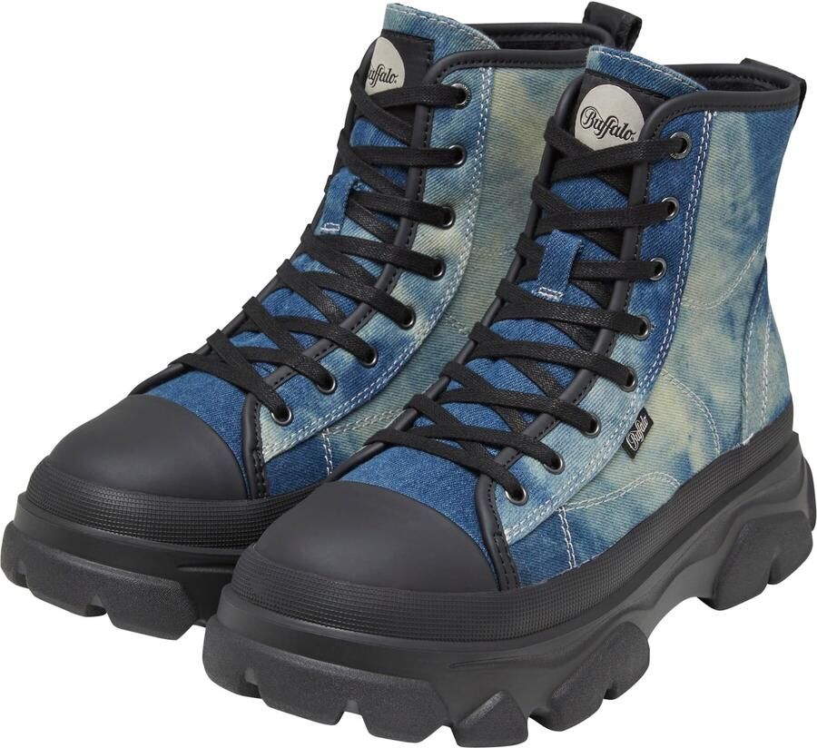 BUFFALO Veterlaarsjes 'Cade' blauw blauw denim lichtblauw zwart - Foto 3