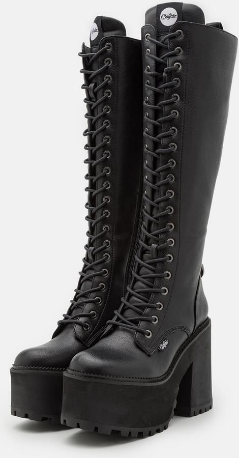 Buffalo Hi Nappa Veterschoenen Vegan Laarzen voor Dames Black - Foto 2
