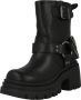 Buffalo Bikerboots BRAVR BIKER LO biker enkellaars plateaustiefelette blokhak met decoratieve gespen - Thumbnail 3