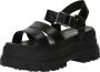 Buffalo Sandalen met geprofileerde plateauzool model 'ASPHA' - Thumbnail 6