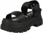 Buffalo Damessandalen Jojo Zwart Dames - Thumbnail 4