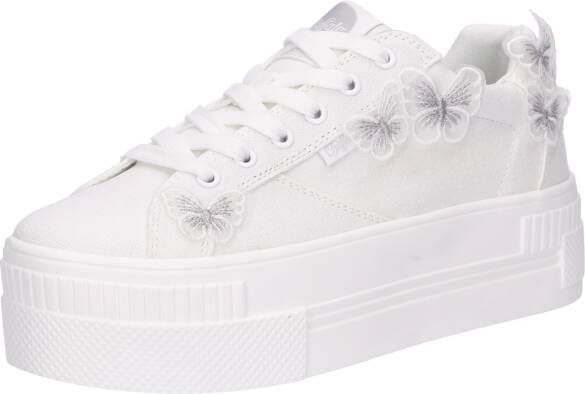 Buffalo Plateausneakers vrijetijdsschoen lage schoen veterschoen met vlinder-decoratie