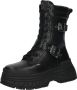 Buffalo Boots & laarzen Fusion Lace Up Biker in zwart - Thumbnail 1