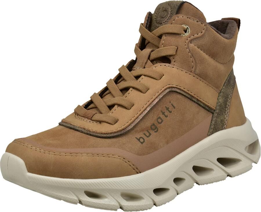 Bugatti Sneakers hoog camel olijfgroen