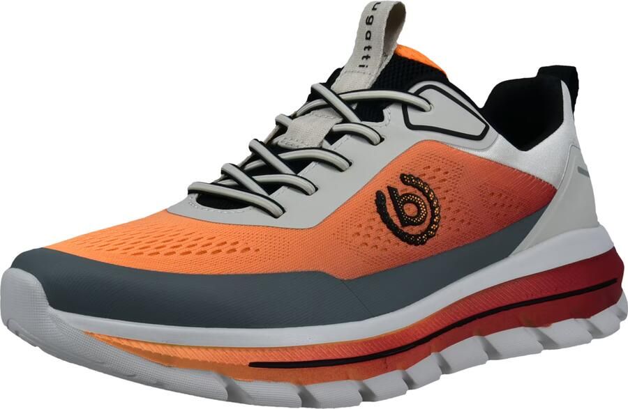 Bugatti Sneakers laag antraciet lichtgrijs donkeroranje - Foto 9