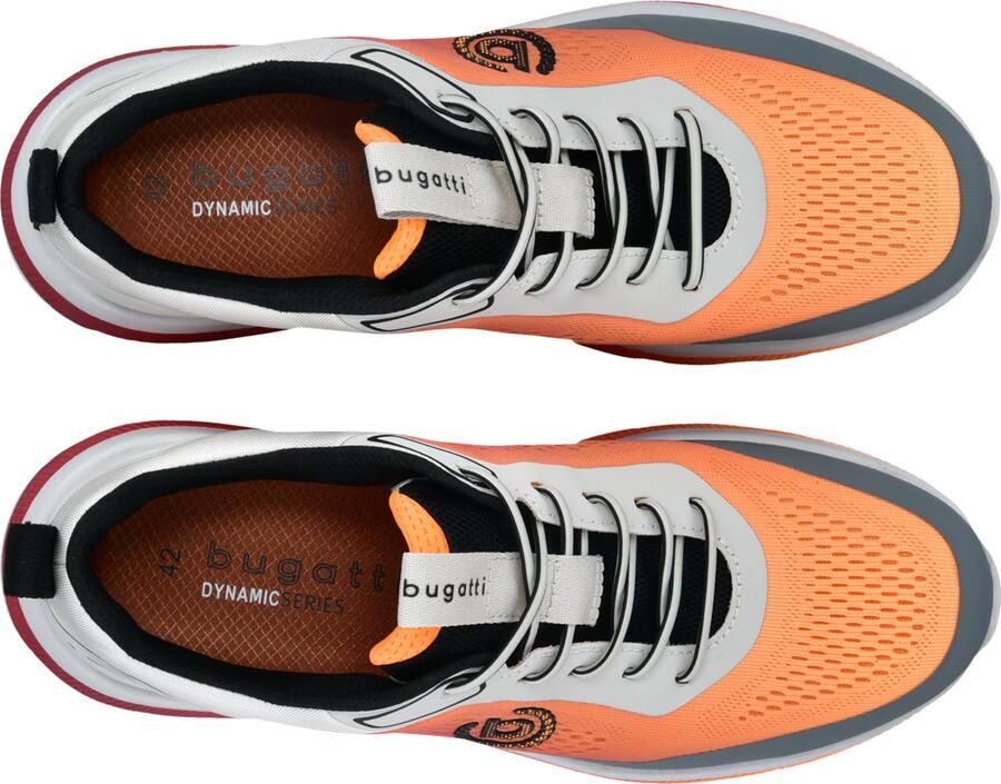 Bugatti Sneakers laag antraciet lichtgrijs donkeroranje - Foto 10