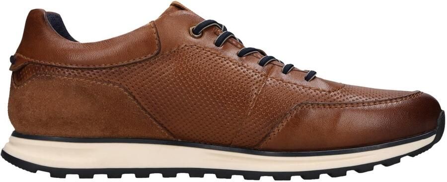Bugatti Slip-on sneakers freizeitschoen lage schoen instapschoen met perforatie-patroon