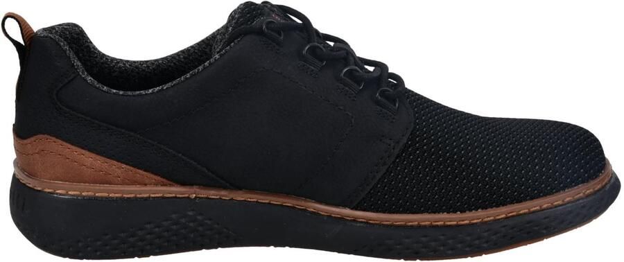 Bugatti Veterschoenen vrijetijdsschoen lage schoen veterschoen met contrasterende afwerking op de hiel