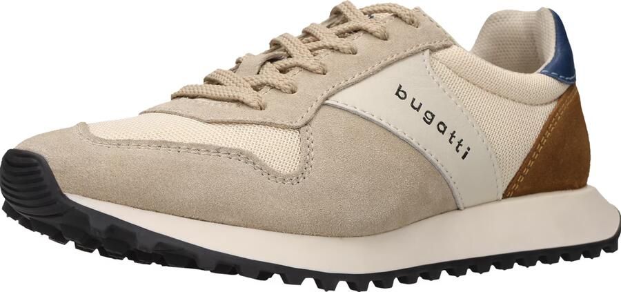 Bugatti Sneakers laag beige lichtbeige blauw bruin - Foto 2