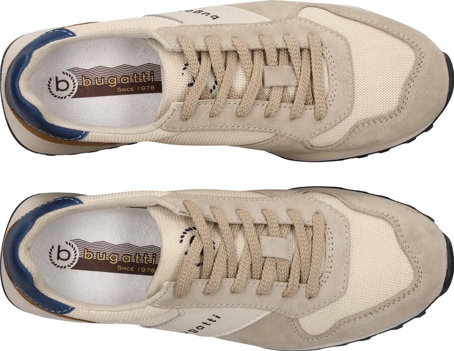 Bugatti Sneakers laag beige lichtbeige blauw bruin - Foto 3