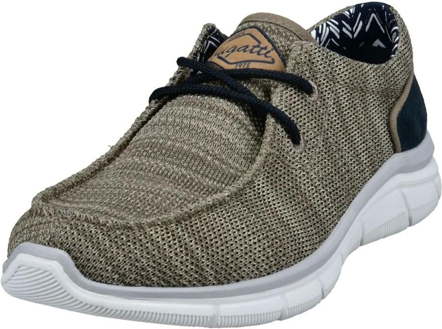 Bugatti Sneakers laag beige navy groen wit