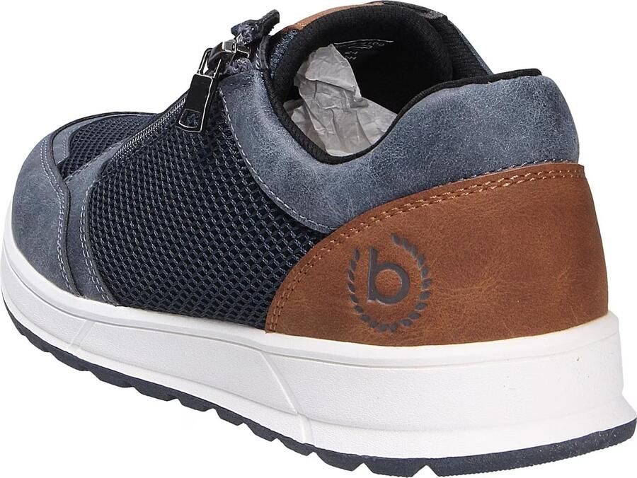 Bugatti Sneakers vrijetijdsschoen lage schoen veterschoen met contrasterende afwerking op de hiel - Foto 7