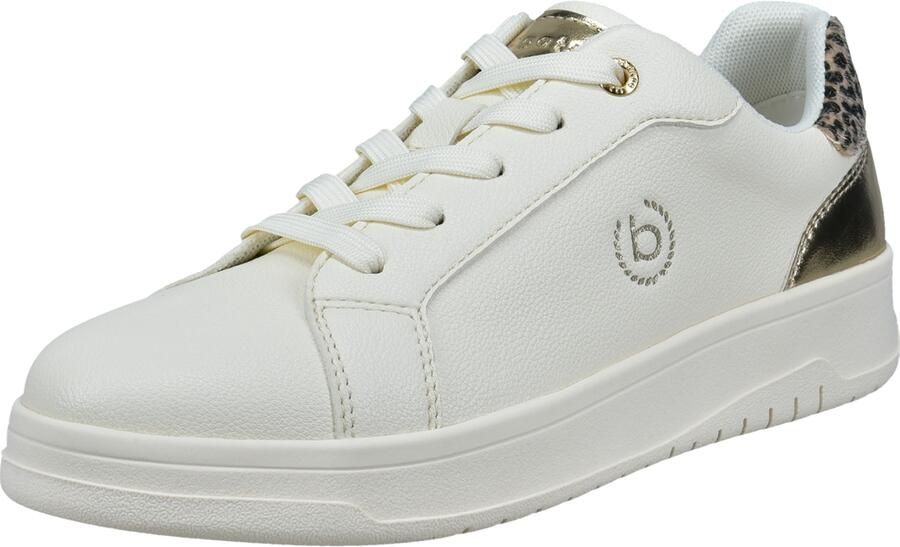 Bugatti Sneakers laag brokaat goud zwart wit