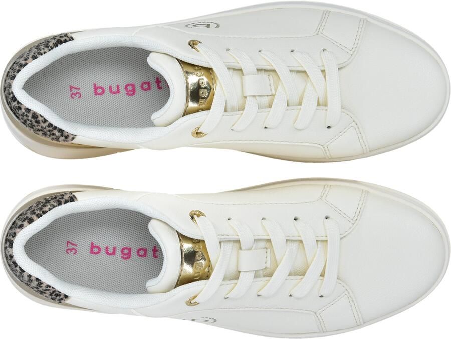 Bugatti Sneakers laag brokaat goud zwart wit - Foto 2